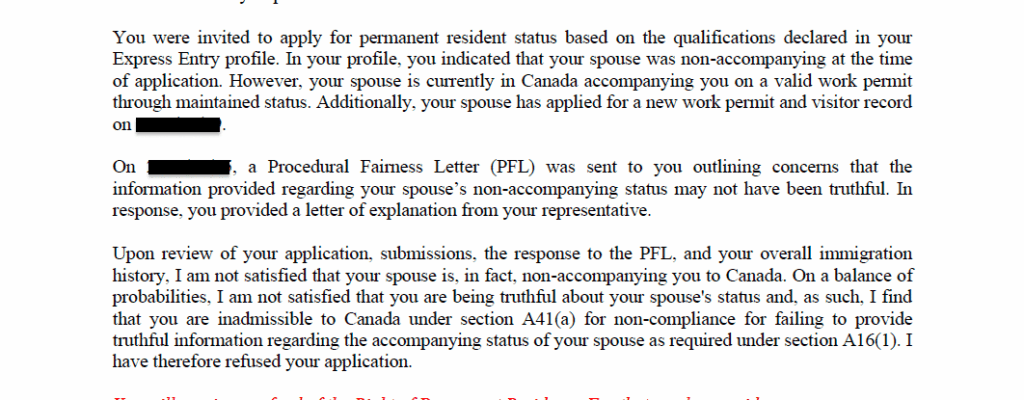 IRCC misuse of Sections 41 and 16 of IRPA to justify Express Entry refusals
