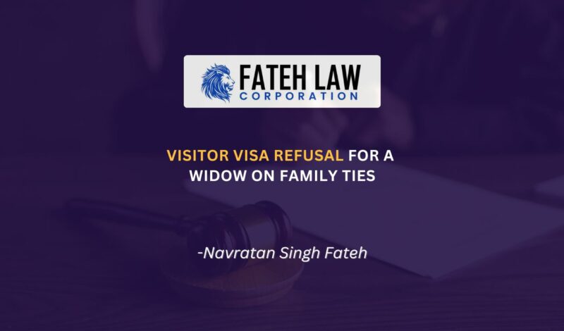 Visitor visa case for a widow refused due to family ties