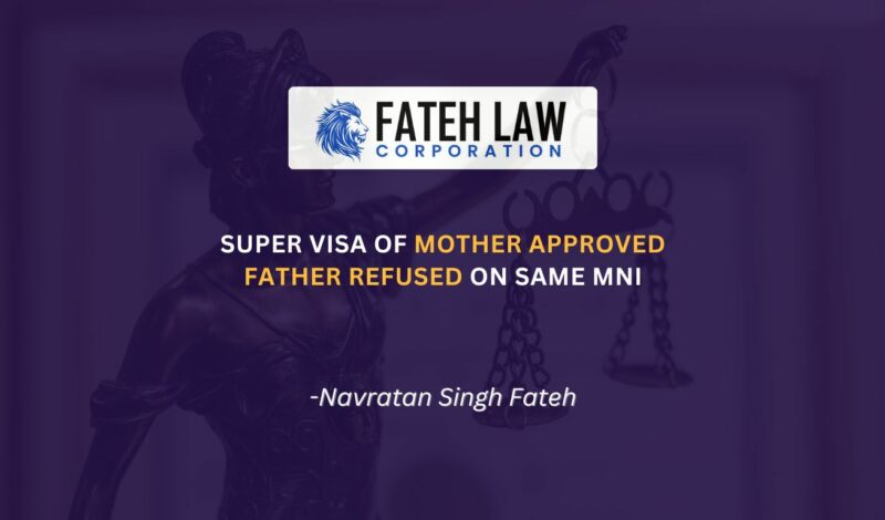 IRCC inconsistency in Super Visa decisions where mother was approved and father refused on the same Minimum Necessary Income