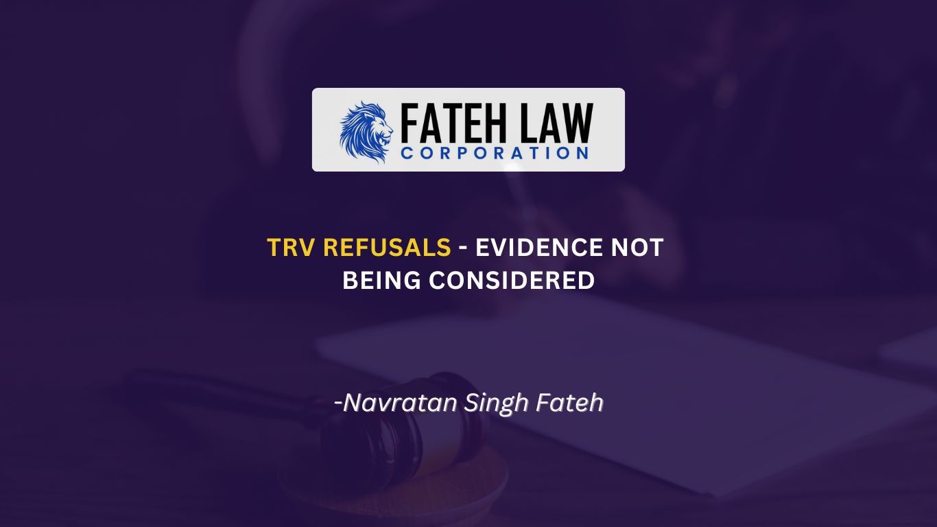 Temporary Resident Visa refusal where IRCC ignored submitted evidence